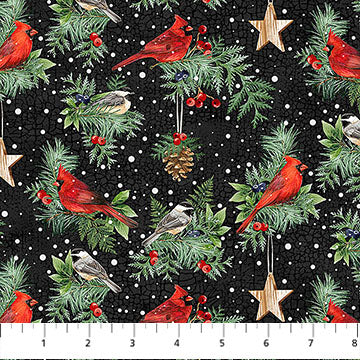 cardinals and pines, Winter Song Craft Panel DP27800-99