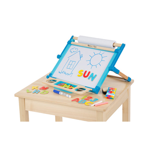 easel with magnets, chalk, marker