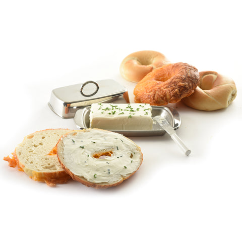 Stainless Steel Double Butter Dish with Lid 282