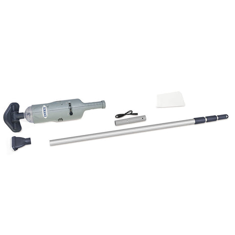 Intex Rechargeable Handheld Pool Vacuum showing pieces