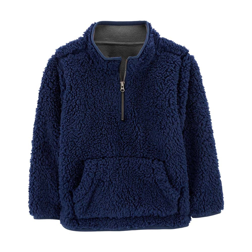   Essentials Boys' Polar Fleece Quarter-Zip Pullover Jacket,  Blue, X-Small : Clothing, Shoes & Jewelry