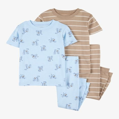 Toddler Boy 4-Piece Snacks Cotton Pajamas 2S379810-969