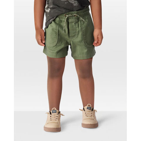 Toddler Pull-On Cotton Shorts - Olive 2T059310-300