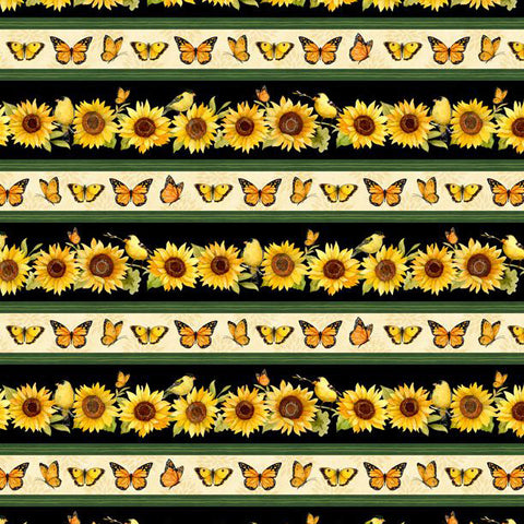 Sunflower Splendor Collection Repeating Stripes Cotton Fabric 83325-957