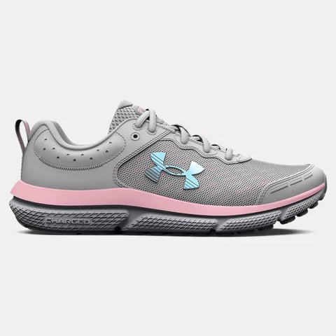 Halo Gray/Pink Sugar/Iridescent Girls' Grade School UA Assert 10 Running Shoes 3026190-102