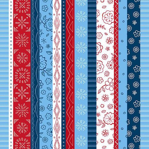 Colors of Summer Collection Ticking Stripe Cotton Fabric 23701-413
