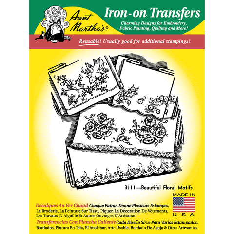 Beautiful Floral Motifs Iron-On Transfers