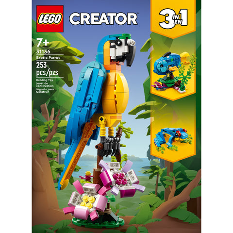 LEGO Creator 3 in 1 Exotic Parrot Toy Set 31136
