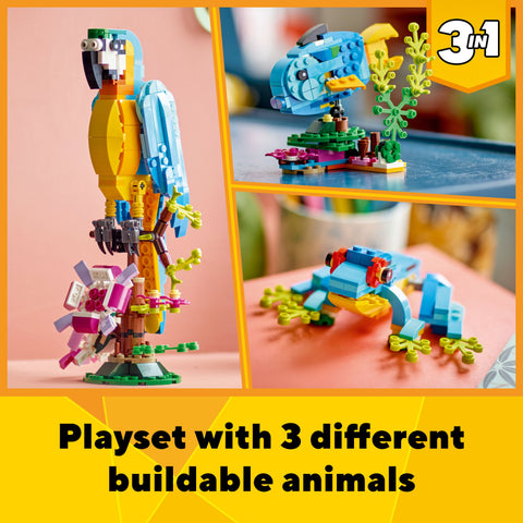 LEGO Creator 3 in 1 Exotic Parrot Toy Set 31136