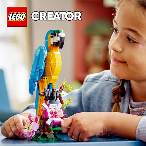 LEGO Creator 3 in 1 Exotic Parrot Toy Set 31136