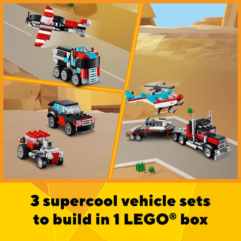 LEGO� Creator Flatbed Truck with Helicopter Toy 31146