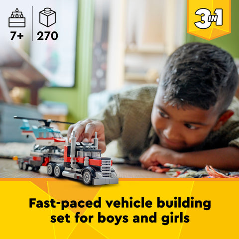 LEGO� Creator Flatbed Truck with Helicopter Toy 31146