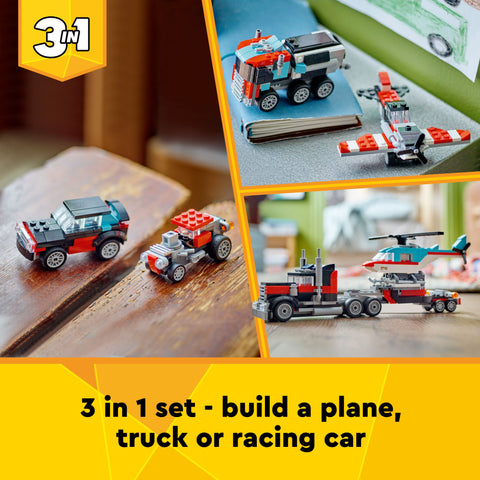 LEGO� Creator Flatbed Truck with Helicopter Toy 31146