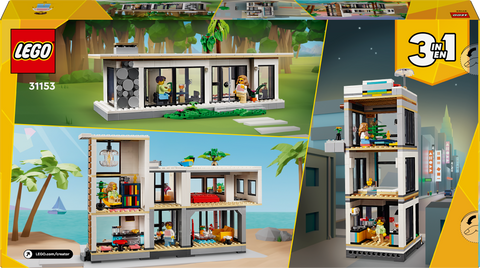 LEGO Creator 3in1 Modern House Toy Playset for Kids 31153