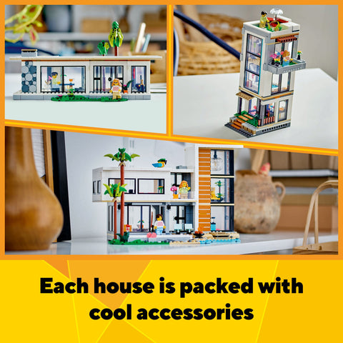 LEGO Creator 3in1 Modern House Toy Playset for Kids 31153