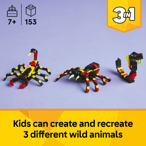 LEGO Creator 3 in 1 Wild Animals Surprising Spider Building Toy 31159