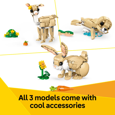 LEGO Creator 3 in 1 Cute Bunny Building Toy Set 31162