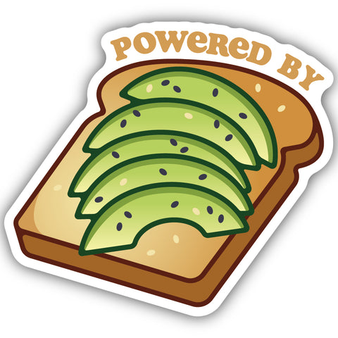 Powered By Avocado Toast Sticker 3137-LSTK