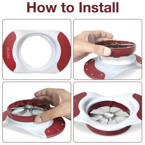 Valore Soft Grip 3-in-1 Slicer showing blade installation