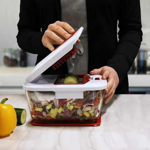 Person using the Valore XL Vegetable Chopper