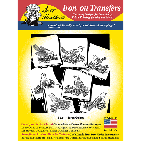 Birds Galore Iron-On Transfers