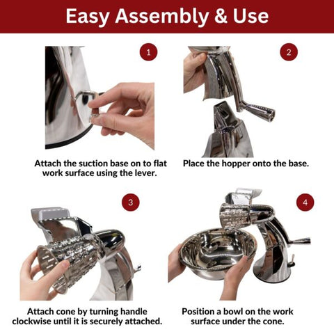 Assembly instructions for Valore Produce Pro Vegetable Chopper