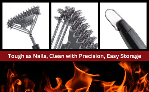 Valore 16-inch Bristle-Free BBQ Brush/Scraper showing details