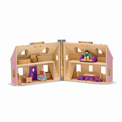portable dollhouse inside view