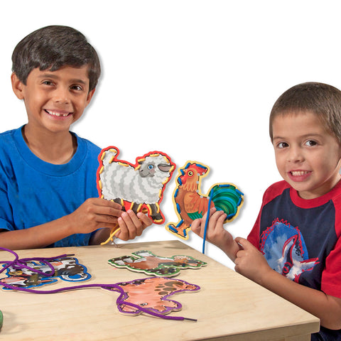 boys with lace up cards