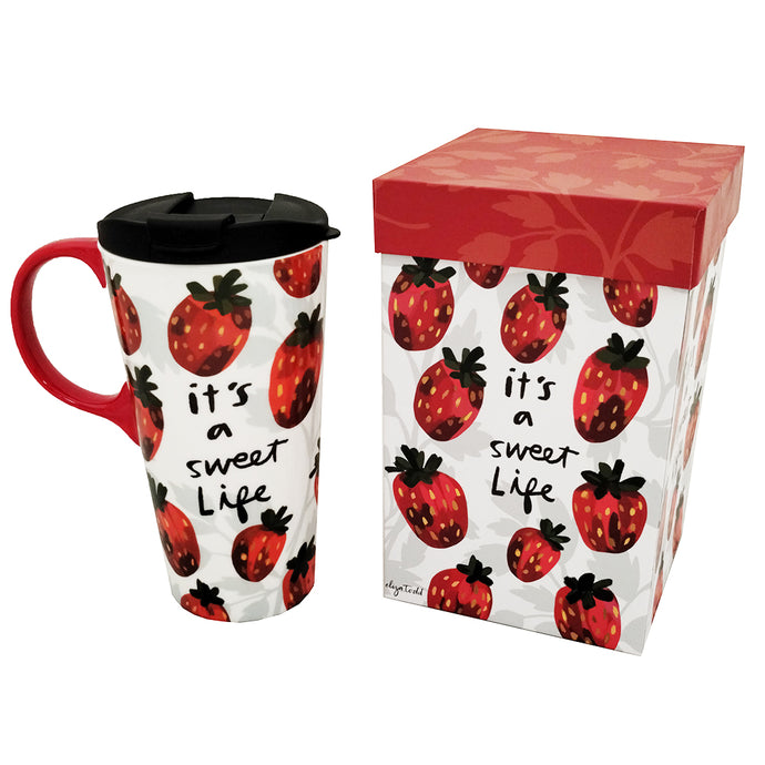 It's a Sweet Life Ceramic Travel Cup 3CTC017209