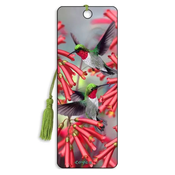 Silver Hummingbird & Flower Metal Bookmark Blanks