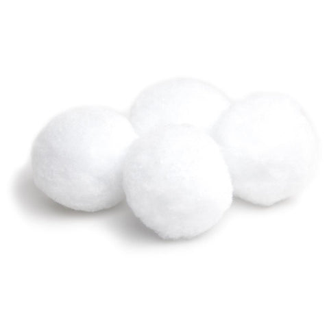 White fuzzy pom poms