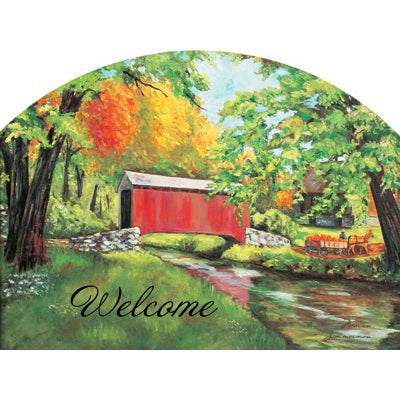 Fall Covered Bridge Plaque 400