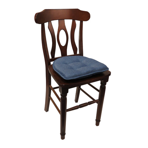 Blue Embrace Tufted Gripper Chair Pad