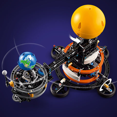 LEGO Planet Earth & Moon in Orbit model kit showing motion
