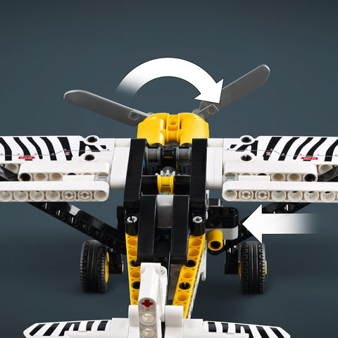 LEGO Technic Bush Plane Aircraft Toy 42198 showing propeller movement
