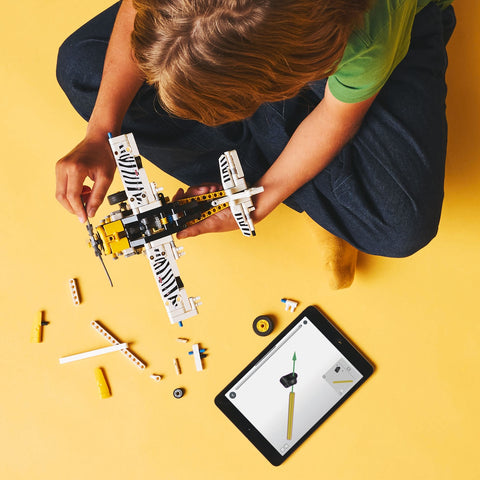 Assembling the LEGO Technic Bush Plane Aircraft Toy 42198