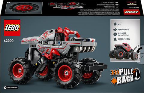 LEGO Technic Monster Jam ThunderROARus Pull-Back Truck 42200 package back