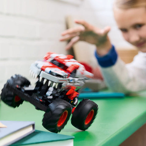 Playing with the LEGO Technic Monster Jam ThunderROARus Pull-Back Truck 42200