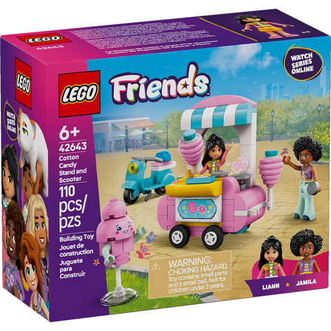LEGO Friends Cotton Candy Stand and Scooter Toy Pretend-Play Set 42643