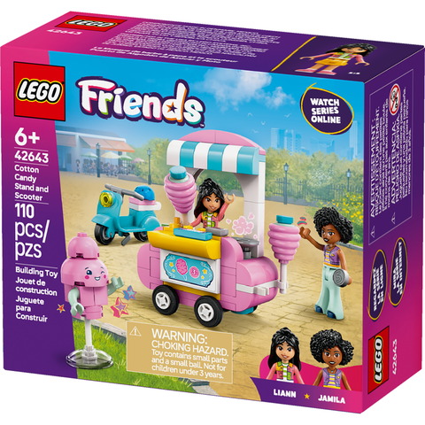 LEGO Friends Cotton Candy Stand and Scooter Toy Pretend-Play Set 42643