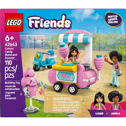 LEGO Friends Cotton Candy Stand and Scooter Toy Pretend-Play Set 42643