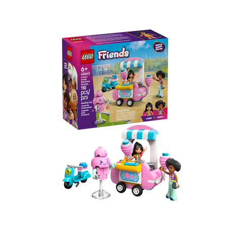 LEGO Friends Cotton Candy Stand and Scooter Toy Pretend-Play Set 42643