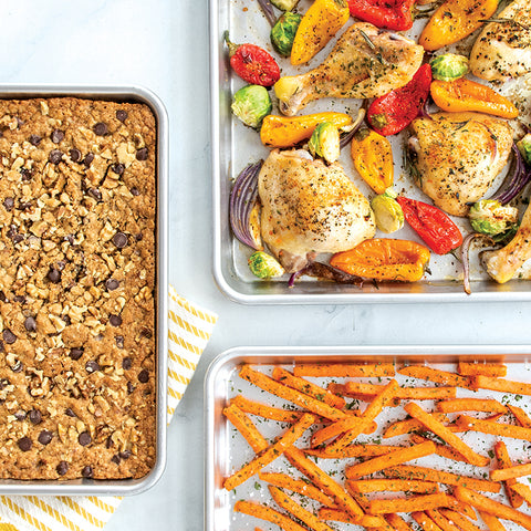 3 Pans with Food