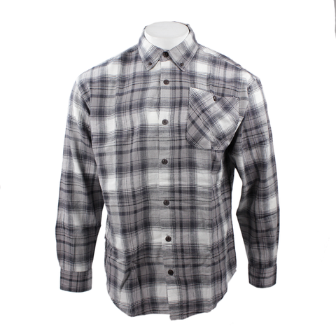 Good Traditions men's Yellowstone midweight flannel shirt in ash plaid