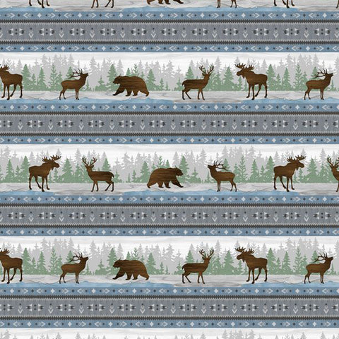Timberland Trails Collection Repeating Stripes Cotton Fabric 45602