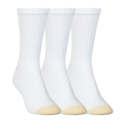 White 3-Pack Women's Ultratec Crew Socks 4772