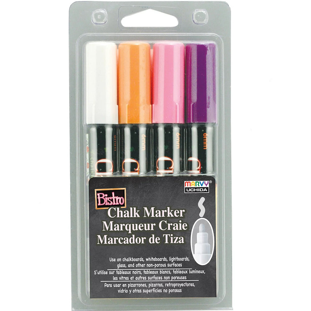 Bistro Chalk Markers Brd Tip 4 Clr 4804ED, 1 - Food 4 Less