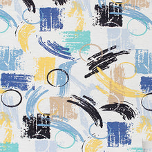 Blue Yellow Women's 3/4 Sleeve Molly Print Top 493B-S635