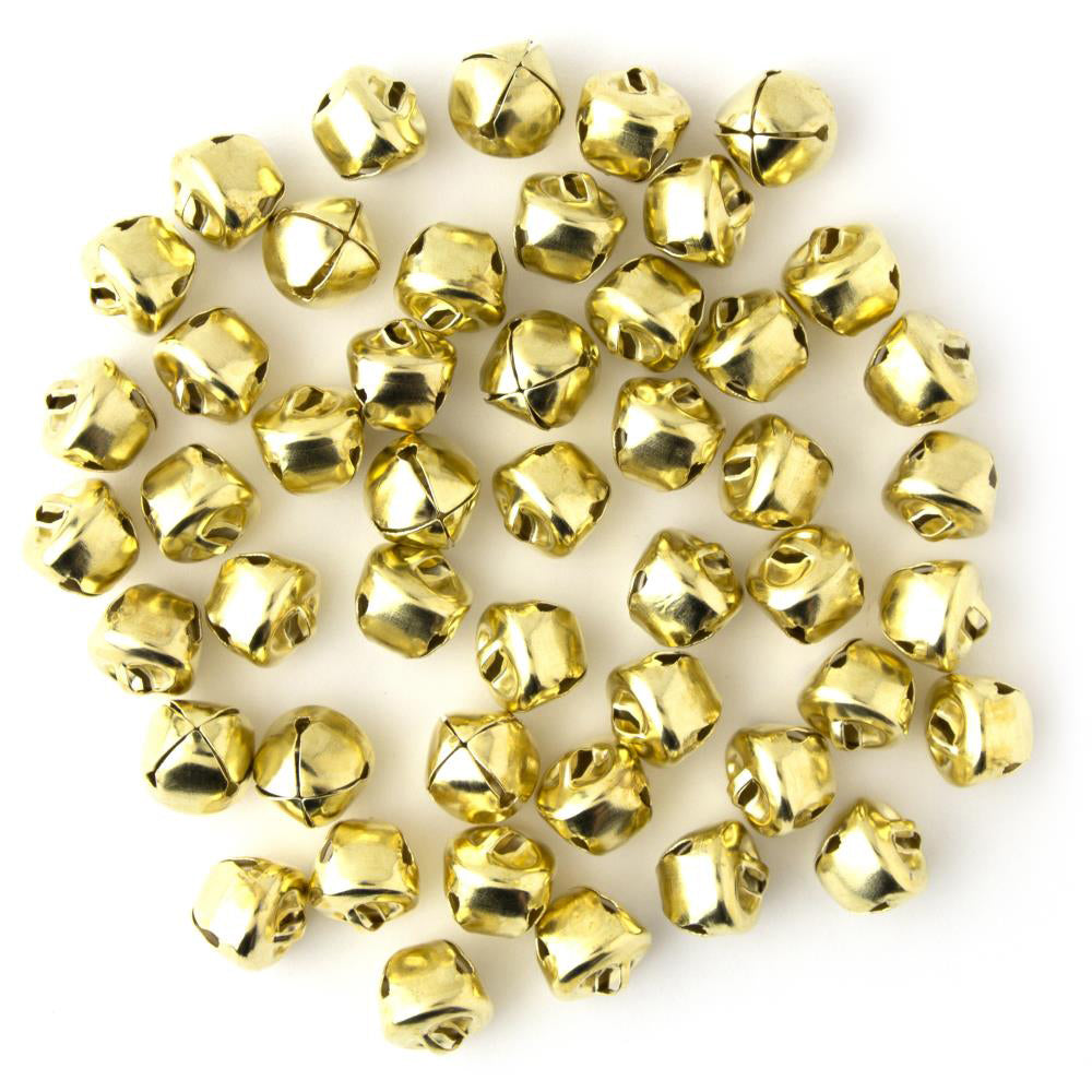 Art Cove 1 inch Large Gold Craft Jingle Bells Bulk Charms 54 Pieces